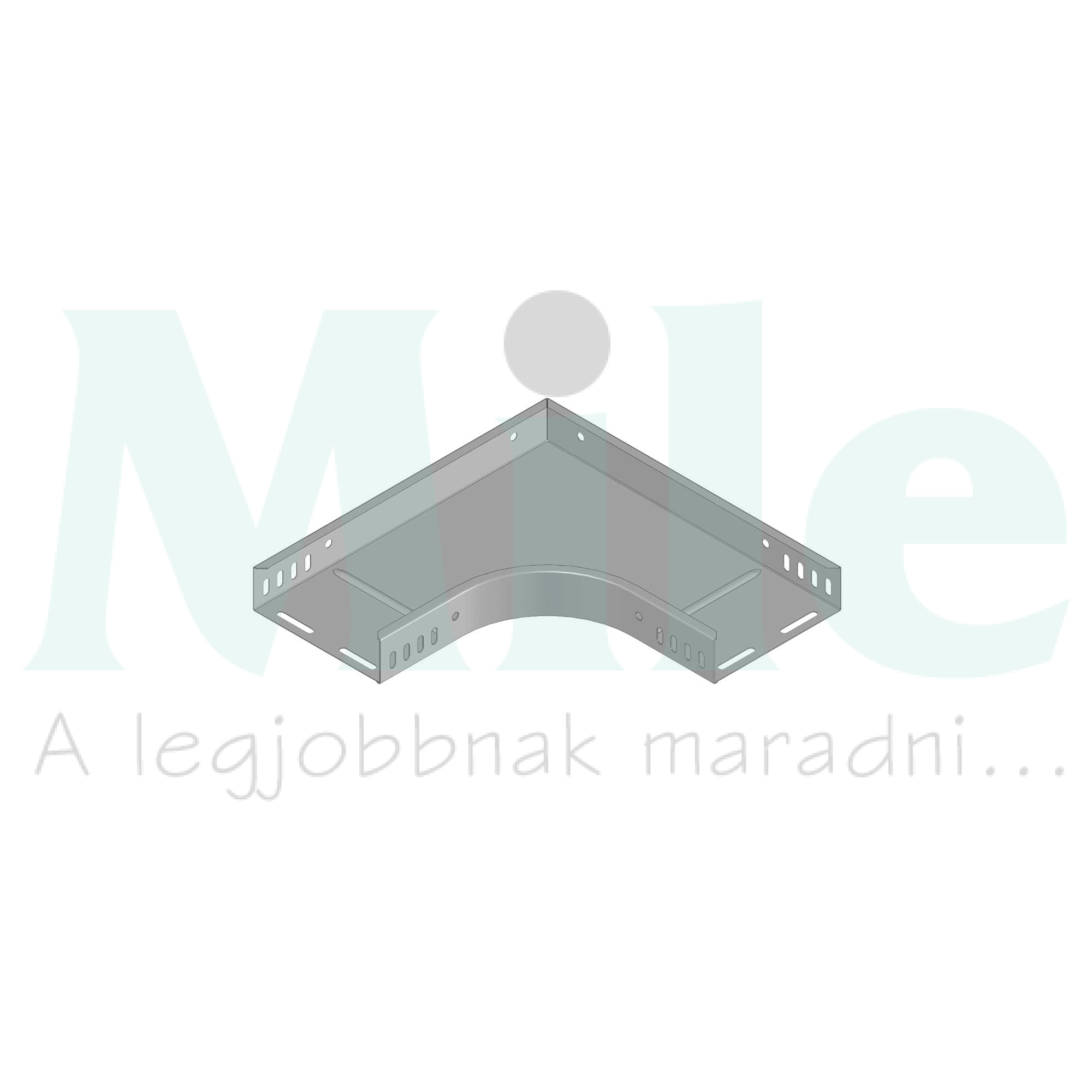 Kábeltálca 90° idom 200mm x 110mm-mag. 90° szalaghorganyzott acél O KOPOS